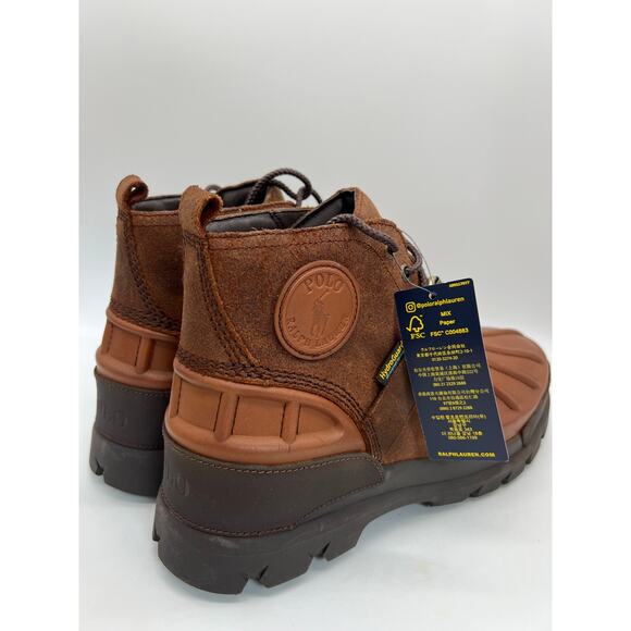 Polo Ralph Lauren Oslo Brown Low Boots HydroGuard Men's 11 NEW. - Picture 6 of 12